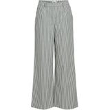 Object - Lisa Wide Leg Fit Broek - Zwart - Gerecycled Polyester - Elastische Tailleband