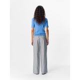 Object - Lisa Wide Leg Fit Broek - Zwart - Gerecycled Polyester - Elastische Tailleband