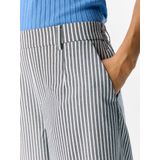 Object - Lisa Wide Leg Fit Broek - Zwart - Gerecycled Polyester - Elastische Tailleband