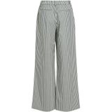 Object - Lisa Wide Leg Fit Broek - Zwart - Gerecycled Polyester - Elastische Tailleband