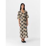 Object - Objella Re 2/4 Midi Dress - Jurk - Beige - Dames
