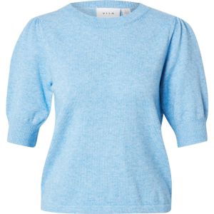 Vila Dames Viril 2/4 Sleeve O-Neck Knit Top Noos, Blissful Blue, S