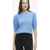 VILA - Viril - Tricot Top - Lichtblauw - Materiaal: Gebreid - 2/4 Mouwen