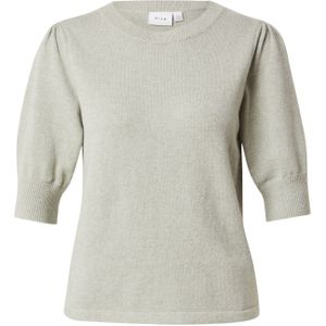 VILA - Gebreide Top - Groen - Wol - O-hals - Ballonmouwen