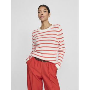 Vila Vidalo Noos Gebreide Top L/S - Wit Alyssum - Lange Mouwen