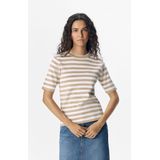 Object Objester S/S New Knit Pullover Noos Objester S/S New Knit Pullover Noos Dames (1 stuk), Taupe, XS