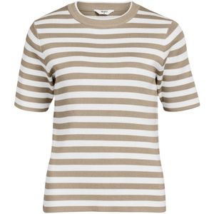 OBJECT - OBJESTER S/S NEW KNIT PULLOVER - Oranje - Viscose en Polyamide