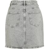 Vila - Kaja Jaf - Spijkerrok - Blauw - 79% Katoen, 20% Gerecycled Katoen