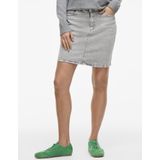 Vila - Kaja Jaf - Spijkerrok - Blauw - 79% Katoen, 20% Gerecycled Katoen