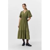 Object Objceline 2/4 Lo Dress 138 Jurken Dames - Kleedje - Rok - Jurk - Groen - Maat 38
