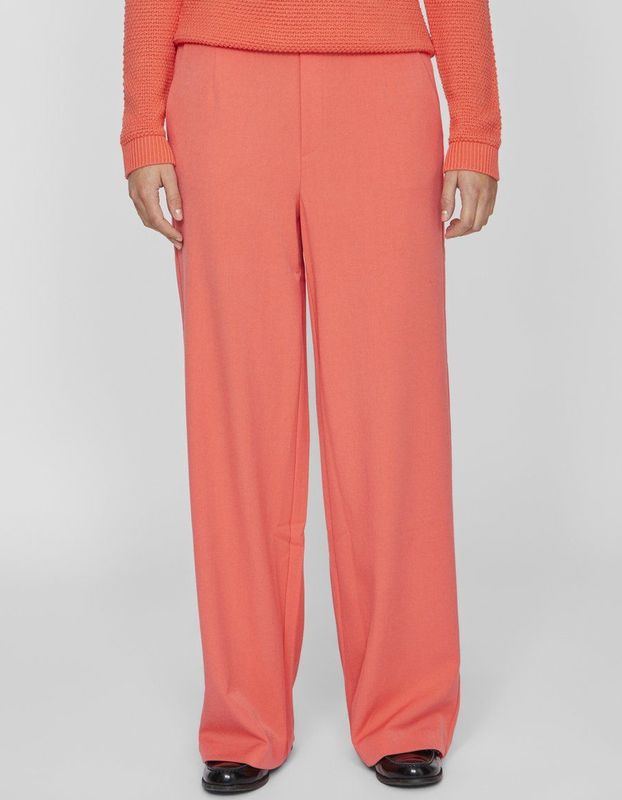 Vila - Varone - Hoge Taille Broek - Wijde Pijpen - Gerecycled Polyester