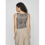 Vila - Vikenza New Aop - Mouwloze Top - Caramel Café - Dames
