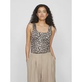 Vila - Vikenza New Aop - Mouwloze Top - Caramel Café - Dames