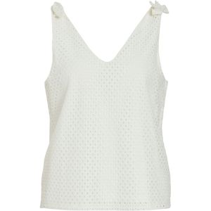 Vila - Singlet - Off-White - 55% Polyamide 45% Katoen