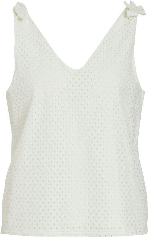 Vila - Singlet - Off-White - 55% Polyamide 45% Katoen