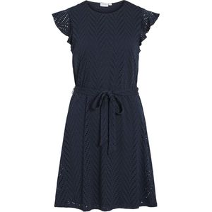 VILA - VIDelaia - Jurk - Navy - Gevoerde Zoom/Rand - Kwartmouw