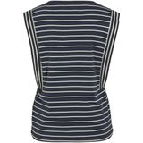 VILA - Mouwloos T-shirt - Gestreept - Blauw - 100% Katoen