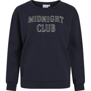 VILA - Sweater - Blauw - Ronde Hals - Katoen