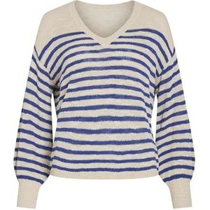 Vipoca Rev V-hals L/S Stripe Knit Top/R, berk, L