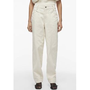 ROUGE EDIT - High Waist Loose Fit Jeans - Ecru - Damesjeans