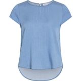 Vila - Bista - Blouse - Korte Mouwen - Denim Look