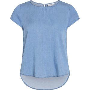 Vila - Bista - Blouse - Korte Mouwen - Denim Look