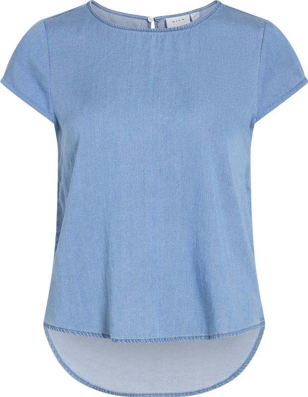 Vila - Bista - Blouse - Korte Mouwen - Denim Look
