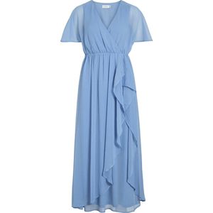VILA - VIRilla - Jurk - Azuur - Getailleerd Model - V-hals