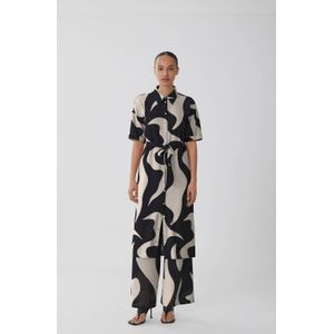 Vila - Midi Jurk - Zwart - 98% Polyester 2% Elastaan