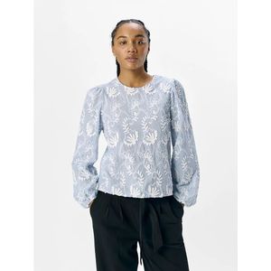 OBJMya Blouse - Lange Mouwen - Gevoerde Zoom - Katoen
