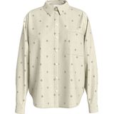 VILA - Blouse - Sand/Zwart - Klassieke Blouse - Lange Mouw