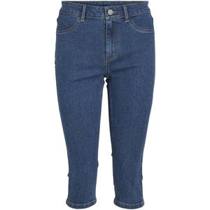 VILA - VIJeggy - Jeggings - Blauw Denim - Slimfit - 3/4 Lengte
