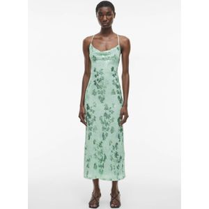 Jurk - Diepe Snit - Watervalhals - Mouwloos - Slanke Pasvorm - Pailletten