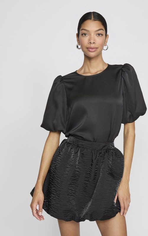 Vila - Ellette - Blouse - Korte Mouwen - Regular Fit - 100% Gerecycled Polyester