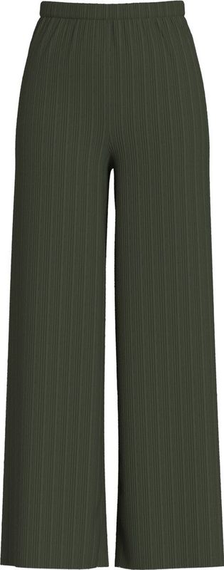 VILA - VITAHLIA - Damesbroek - Donkergroen - Regular Fit - Hoge Taille