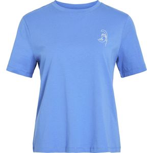 Vila - T-shirt - Wit - Katoen - Regular Fit - Ronde Hals