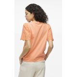 VILA T-shirt oranje broderie