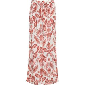 VILA - VIJINKE ADA HW PANTS - Ecru - Wide Leg Damesbroek - Regular Waist