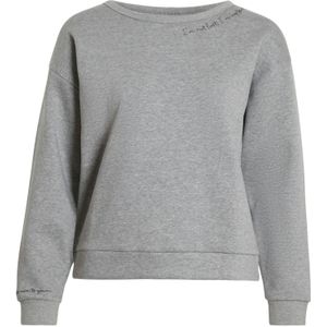 Vila - Vimaldea O-neck Emb Sweatshirt - Light Grey Mela - Dames