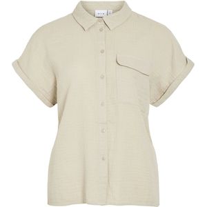 Vila VILANIA Dameshemd met korte mouwen, feather grey, 42