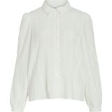 Vila - Blouse - Cloud Dancer - Polyester/Elastaan - Regular Fit