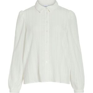 Vila - Blouse - Cloud Dancer - Polyester/Elastaan - Regular Fit