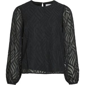 Vila - Black Beauty - Blouse - Zwart - 100% Gerecycled Polyester
