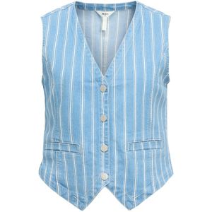 OBJECT - Gilet - Lichtblauw - Denim - Mouwloos - V-hals