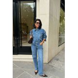 Vila - Jeans Viea Rw Eyelet Detail - Medium Blue Denim - Dames