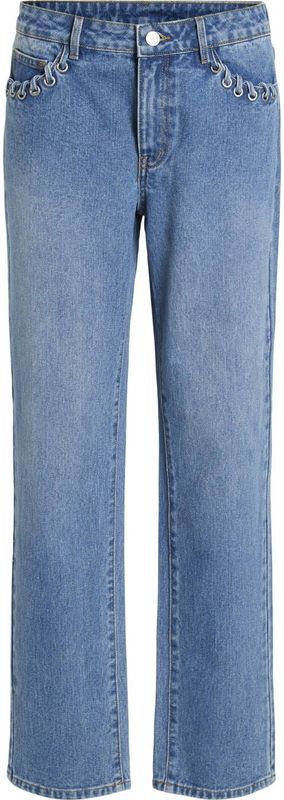 Vila - Jeans Viea Rw Eyelet Detail - Medium Blue Denim - Dames