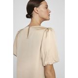 Vila T shirt Viellette Satin Puff Top Noos 14107986 Cement Dames