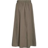 VILA - A-lijn Rok - Chocoladebruin - 7/8 Lengte - Losse Pasvorm