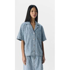 OBJECT - Blouse - Katoen - Korte Mouwen - Reverskraag - Knoopsluiting