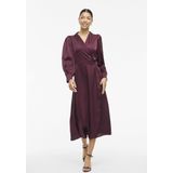 Vila - Enna Ravenna Wrap - Lange Jurk - V-hals - Lange Mouwen - Normale Pasvorm